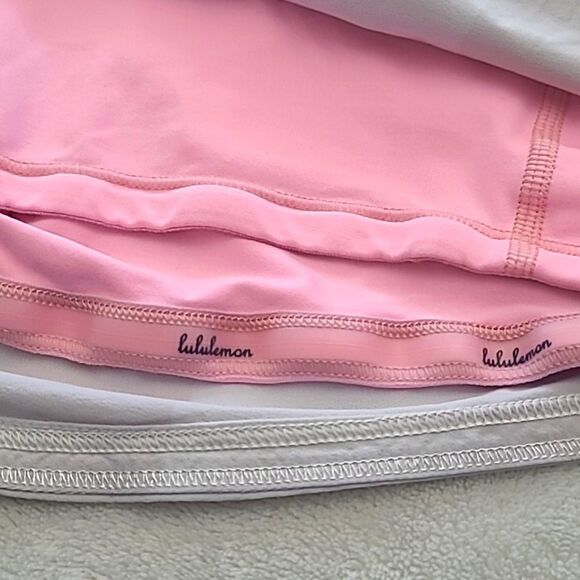 Lululemon Size 6 Gray Pink Run Speed Skort Built In Shorts Active Athleisure - Picture 6 of 16